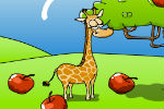 Žirafa skuplja jabuke – Igrice s životinjama